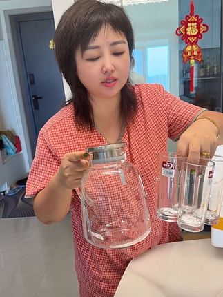 青苹果家用耐高温冷水壶大容量玻璃凉水壶泡茶壶白开水杯装水扎壶