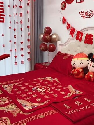 #备婚好物分享 #婚庆用品 #福被#坐福被 #坐福垫