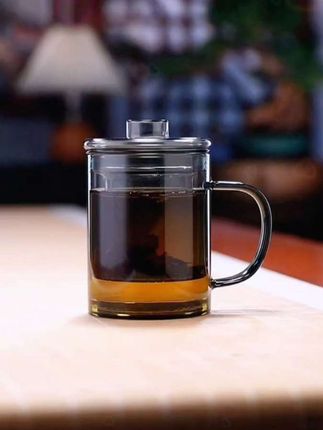 轻奢耐热玻璃简约泡茶杯创意家用高档便携办公杯防烫喝茶主人杯#日常分享 #超便宜超划算