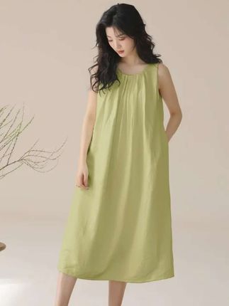 #夏季穿搭 #家居服#睡裙#吊带睡裙#纯色简约