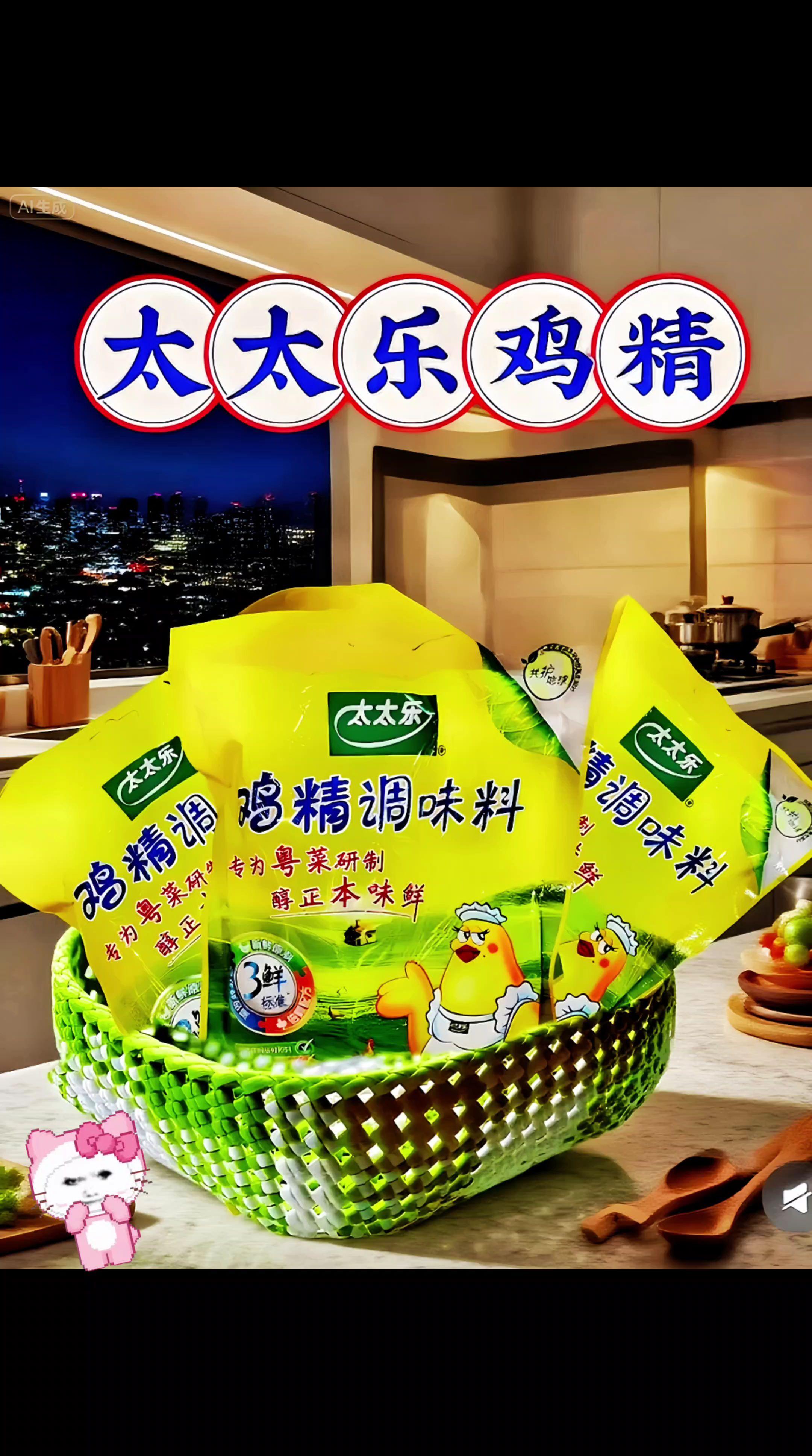 太太乐鸡精。家人们,厨房提鲜的好选择来了,就是这款太太乐鸡精。它专为粤菜研制,鲜香味美,用起来很出色。 每袋都有“3鲜”的独特配方,不管是麻辣粤菜、家常小炒,还是煮汤、下面条,稍微放一点,鲜味就能立刻凸显,让菜品更有吸引力。 现在有优惠,一次能到手8袋,囤上之后,厨房能长时间保持鲜美的气息。不管是家庭做饭,还是餐馆调味,它都很合适。用它做的菜,家人吃着满足,店里的顾客也常称赞。别犹豫了,赶紧把这份鲜味好物带回家,让每一餐都更美味! #太太乐鸡精 #健康食材 #美味家常菜