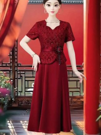 #假两件真丝连衣裙 #喜婆婆妈妈装 #优雅气质 #洋气减龄 #谁穿谁好看