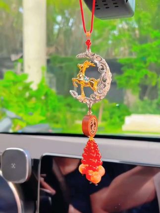 一路平安后视镜挂件#汽车用品#汽车好物#汽车