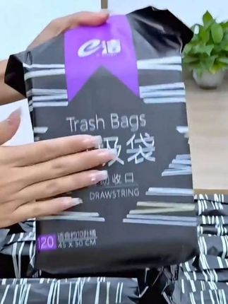 免撕抽绳垃圾袋,结实耐用,一提一拉不脏手,方便实用#e洁免撕抽绳垃圾袋#方便实用#实用好物