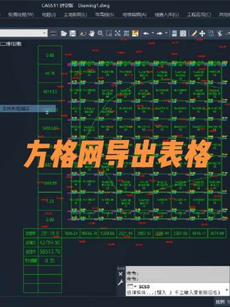#方格网法导出excel #方格网导出表格#cass方格网导出报表#cass11导出excel#cass教程