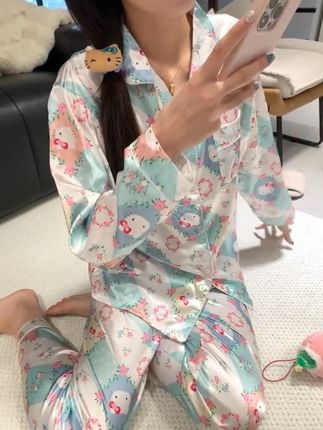 冰丝睡衣来啦#大码家居服 #透气舒适 #冰丝套装