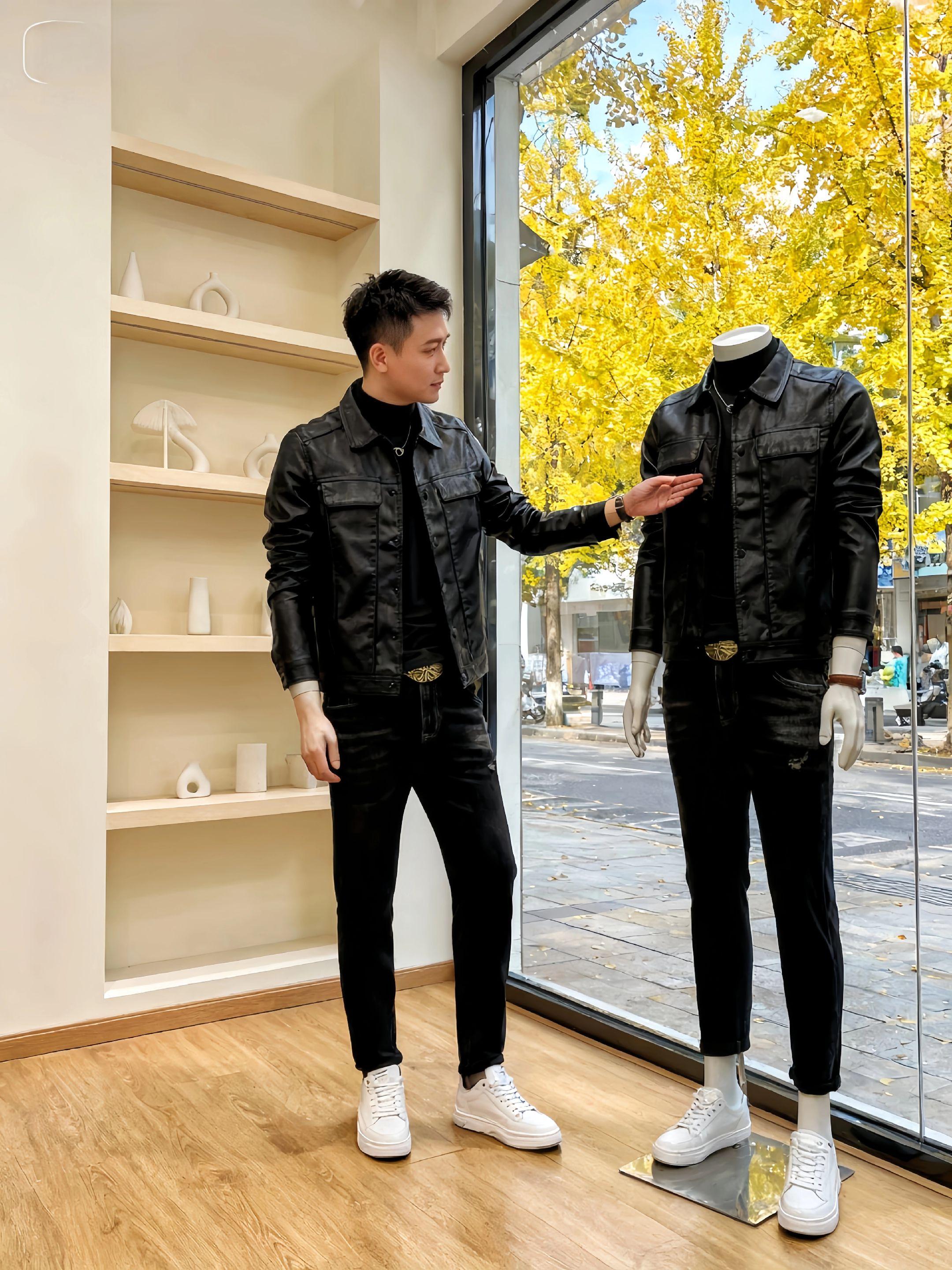 #男士皮衣推荐#潮流穿搭#皮衣外套#高级感穿搭#品质男装