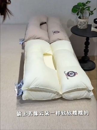 VJE全棉护颈枕,pro纯棉酒店枕芯双层拆卸枕头,不压脸睡眠枕单人家用#纯棉护颈枕 #护颈枕 #枕头 #枕芯