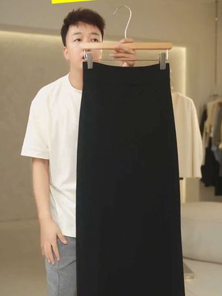 【四季款】98/83裙长超高腰超模腿精裙 后开叉简约气质半身裙25002B#半身裙 #气质半身裙 #高腰半身裙 #后开叉半身裙 半身裙推荐