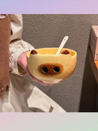 #好物分享 ins可爱暹罗猫陶瓷饭碗个人专用碗具儿童可爱餐具特别好看的饭碗#饭碗 #饭碗推荐 #陶瓷饭碗 #好物推荐
