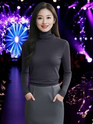 #高级感穿搭 #时尚穿搭 #打底衫 #优雅气质 #针织衫 @DOU+上热门 高级灰堆堆领大衣外套内搭 打底上衣 长袖针织衫女 2025秋季新款毛衣