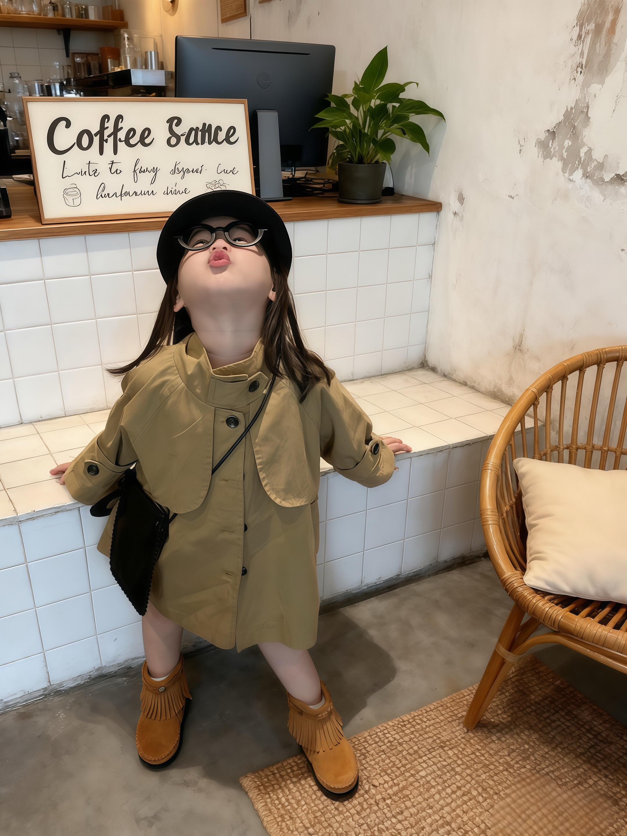 #高品质童装 #韩版穿搭 #女童穿搭 #儿童风衣 #女宝穿搭