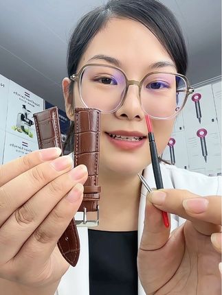 耐磨耐汗腐蚀的真皮手表带,高档有质感#手表带 #表带 #表带更换 #表带配件 #手表配件