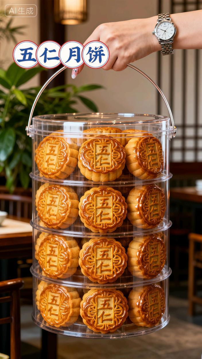 月光下的五仁香 中秋的月光总裹着五仁月饼的香气。掰开那层油润的金黄饼皮,核桃仁的脆、杏仁的香、瓜子仁的酥便混着青红丝的酸甜涌出来,像把一整个秋天的丰饶都裹进了方寸之间。 小时候总嫌青红丝碍眼,非要挑出来丢给爷爷,他却笑着说:“这丝儿才是五仁的魂,少了它,月饼就没了老味道。”后来离家求学,每年中秋收到家里寄来的五仁月饼,咬下第一口时,青红丝的清甜里竟尝出了乡愁——那是爷爷掌心的温度,是老厨房飘出的烟火气,是无论走多远,一尝到就会想起家的味道。原来五仁月饼装的从不是简单的馅料,而是藏在时光里的团圆记忆。#强烈推荐 #中式糕点 #五仁月饼 #月饼 #快来一起尝个鲜