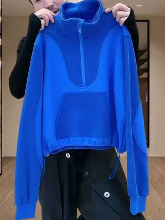 【独特绝美上衣外套女款2025新款春秋季休闲运动半拉链立领欧货卫衣】#谁穿谁好看 #时尚气质穿搭 #高端大气 #休闲百搭 #宽松有范