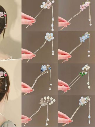 合金发饰 发簪女古风高级感流 苏新中式步摇簪子盘发汉服旗袍发钗#爆款热卖中 #厂家直发