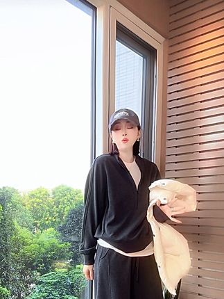 26332高级感半拉链卫衣裤子两件套女秋季新款显瘦遮肉休闲套装#高级感半拉链卫衣裤子两件套#显瘦遮肉休闲套装#卫衣套装