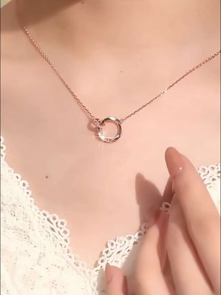 999银莫比乌斯项链,女款轻奢锁骨链,生日礼物情人节送女友#锁骨链 #项链 #项链吊坠 #百搭款