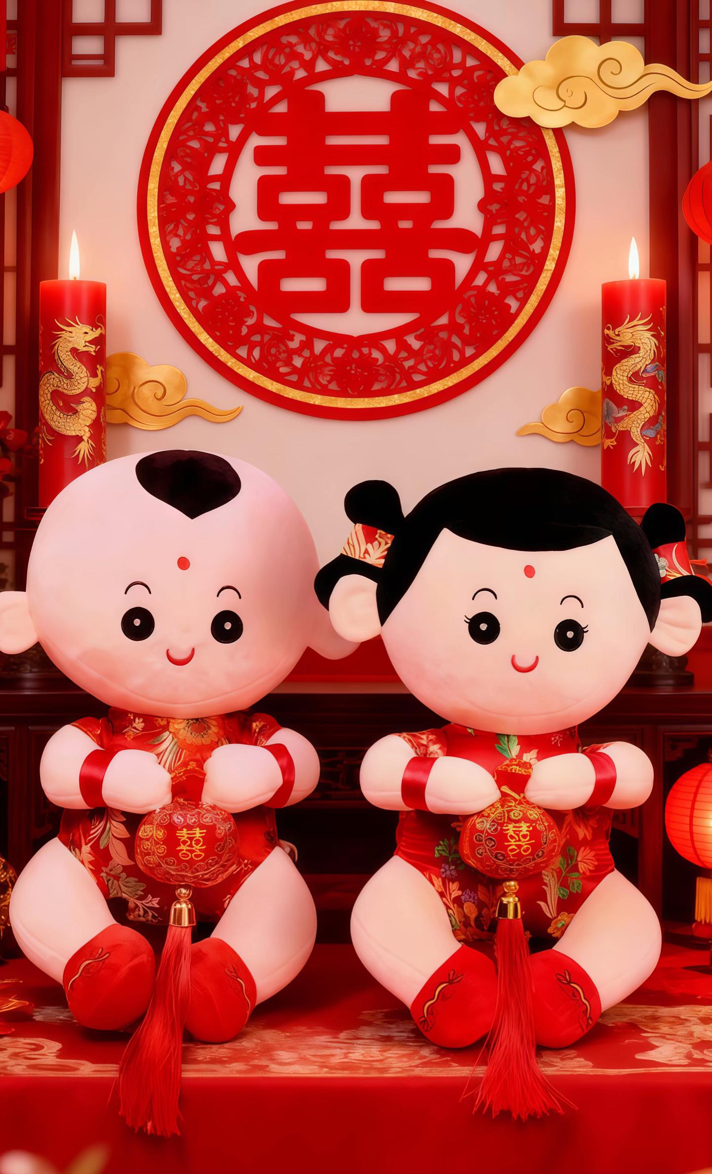 祝福新人生活美满,早生贵子,阖家欢乐#结婚 #喜庆用品 #压床娃娃 #结婚用品 #婚礼用品 @我要上热门 @抖加🔥上热门🔥dou+🔥热点宝