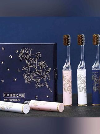 旅行装便携情侣成人软毛护龈洁齿牙刷口红式礼盒装旅行可用喜力舒#牙刷 #牙刷礼盒 #成人牙刷 #软毛牙刷 #情侣牙刷