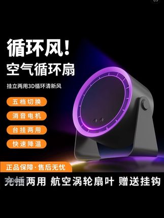 2025新款桌面空气循环风扇USB充电款便携小型风扇办公室#好物推荐🔥 @DOU+上热门