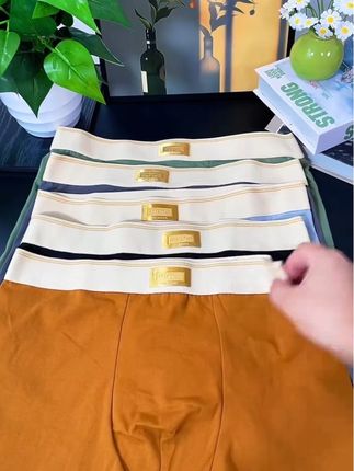 【礼盒5条装纯棉100A石墨烯抑菌】新款全棉短裤四角平角男士内裤头