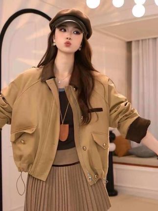 许你耀眼 露丝同款加棉加厚美式复古外套女冬2025新休闲夹克上衣#早秋穿搭#谁穿谁好看#遮肉显瘦#谁穿谁好看#修身显瘦