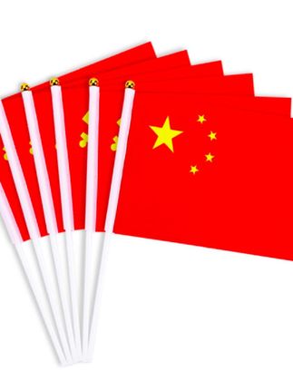 #小国旗#手摇旗#手持中国小国旗#五星红旗带杆#小红旗