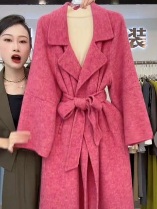 834新款秋冬高级感气质中长款呢子大衣外套女冬加厚保暖百搭外套 #高级感穿搭 #轻奢女装 #气质穿搭 #秋冬穿搭 #保暖又好看