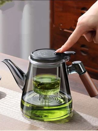 泡茶壶家用耐热茶水分离杯加厚玻璃茶具#茶壶#茶具#玻璃茶具#茶具套装#茶生活
