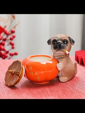 柿柿如意烟灰缸高颜值黑科技礼物创意中国风个性家用家居客厅摆件#家用#好物#高颜值#摆件#烟灰缸