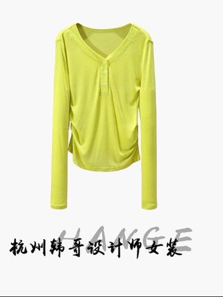 #我要上热门 【韩哥女装】2025秋冬新品《云絮系列》秋叶黄天丝羊毛上衣#面料舒适透气 #穿搭分享 #百搭t恤 #高级感穿搭 @DOU+上热门 @DOU+小助手