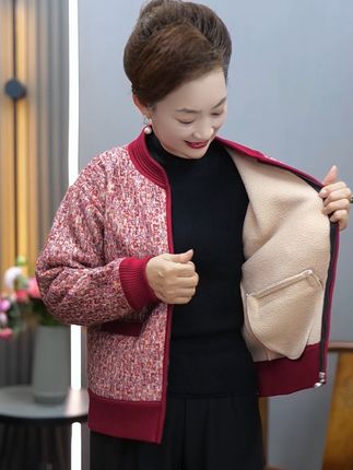 冬季新款妈妈加绒外套,面料柔软加厚保暖#奶奶装 #婆婆妈妈装