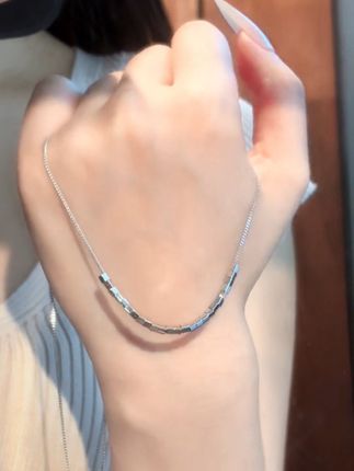 夏季戴碎银子项链太美啦~推荐姐妹们都入手一条!#礼物推荐#送女友礼物#项链