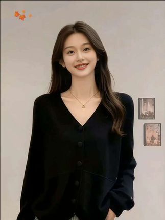2025胖妹妹春秋大码女装,V领软糯显瘦正肩针织衫开衫#高级感穿搭 #针织毛衣 #舒适百搭 #大码女装 #晒晒我的秋日穿搭 @DOU+上热门 @DOU+小助手