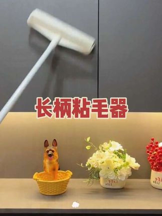 视频同款在橱窗里,长柄粘毛器滚筒纸滚刷大号加长滚轮家用粘尘灰吸头发…#好物推荐🔥# 家用好物