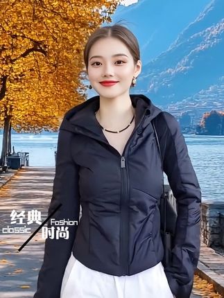 #修身加棉连帽棉袄外套#外套穿搭 #女装穿搭 #休闲百搭 #减龄显瘦穿搭
