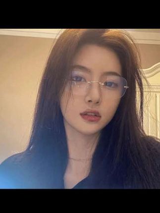 绝美无边框,禁欲近视眼镜,时尚防蓝光,韩版超轻女款,网红高端金丝眼镜。#好看到爆