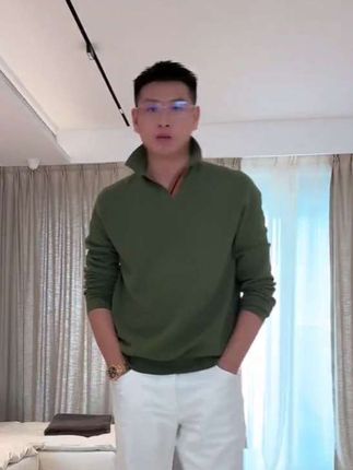 MBNL-F「海鸥领毛衣」秦磊男装100棉双层针织翻领毛衣#男生穿搭日记 #型男穿搭 #强烈推荐 #穿衣显瘦 #今天穿什么