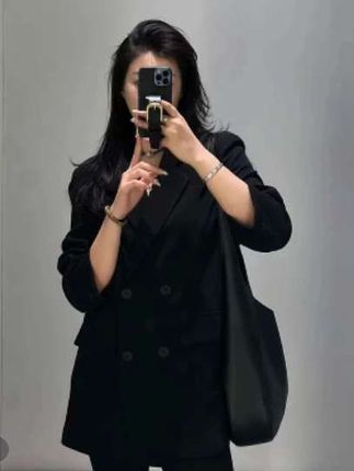 【莫芊芊】新款2025春季宽松休闲西装外套女廓形小众百搭显瘦西装#高级感穿搭 #优雅气质 #极简穿搭 #来抖音商城双11领超级补贴