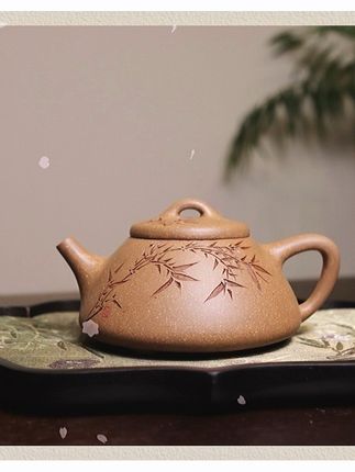 子冶石瓢·老段泥·约225cc#手艺人在抖音 #非遗传承 #传统作品