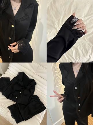 好美!氛围感蕾丝睡衣#家居服 #睡衣套装 #高级感 #御姐风 #睡衣控