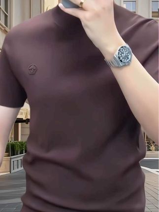 #男士短袖#纯色打底衫#休闲商务#谁穿谁好看#百搭上衣 @巨量千川 @DOU+小助手