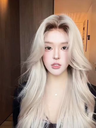 小圆-升级款【可以不戴发网的假发·英区女高】发根染色大波浪长卷发#假发发圈 #假发发型 #假发发箍好看又自然