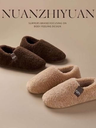 #包跟棉拖鞋#加绒加厚居家棉拖鞋#室内防滑保暖毛毛棉鞋@巨量千川