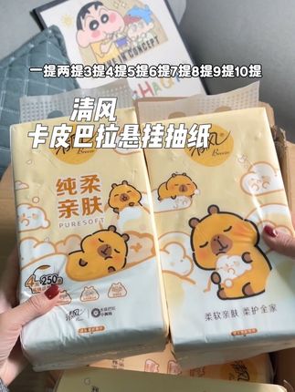 清风大品牌悬挂抽纸 就这价格到手10大提哪都好就是库存不多,遇到这种合适的消耗品,趁现在有链接赶紧多囤几单吧!#抽纸 #生活必备 #纸巾 #卡皮巴拉 #卡皮巴拉联名款