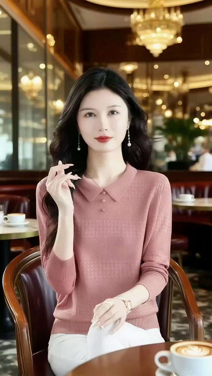 - 💕2025春新款毛衣绝了!薄款针织。#减龄气质 #女神范 #优雅气质 #高端大气 #毛衣穿搭