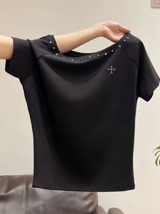 露肩百搭宽松辣妹上衣#百搭上衣 #显瘦遮肉 #宽松#辣妹#休闲