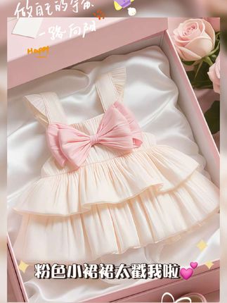 粉色公主裙#生女儿就要这样穿 #人类幼崽穿搭 #公主裙仙女裙 #每日童装穿搭分享