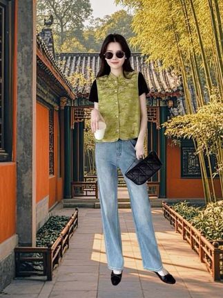 双面穿国风新中式马甲#马甲 #立领上衣 #复古外套 #春秋款#谁穿谁好看